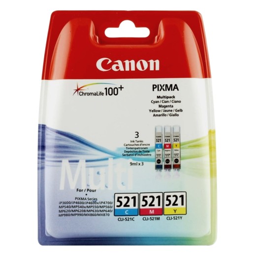 Canon Μελάνι Inkjet CLI-521VP Value Pack (2934B010) (CANCLI-521VP)