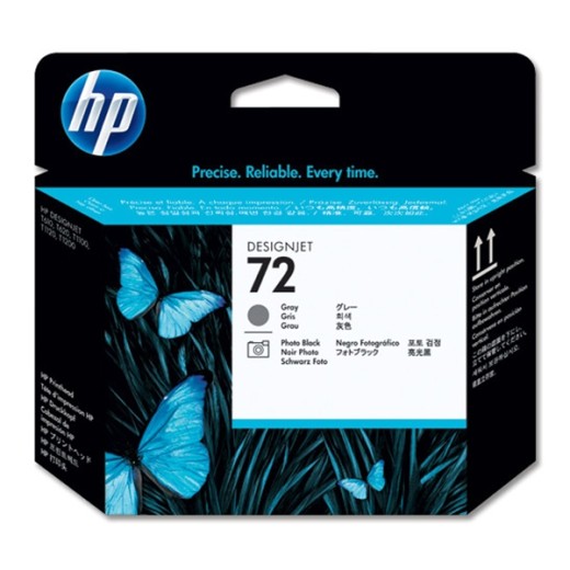HP Κεφαλή Εκτύπωσης No.72 Grey & Photo Black (C9380A) (HPC9380A)
