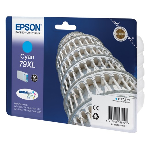 Epson Μελάνι Inkjet T907 XXL Cyan (C13T790240) (EPST907240)