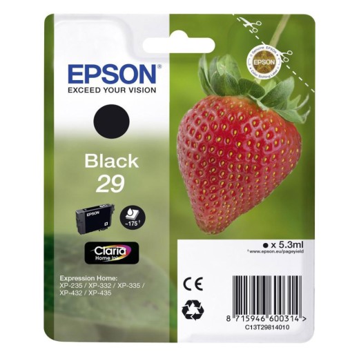 Epson Μελάνι Inkjet Series 29 Black (C13T29814012) (EPST298140)