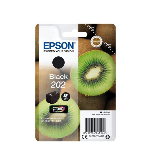 Epson Μελάνι Inkjet 202 Black (C13T02E14010) (EPST02E140)