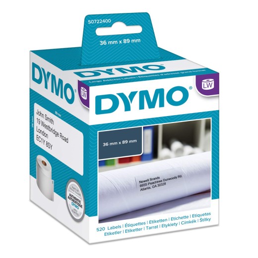 Χάρτινη Ετικέτα DYMO 99012 89x36mm (Λευκή) (2 Ρολά) (DYMO99012)