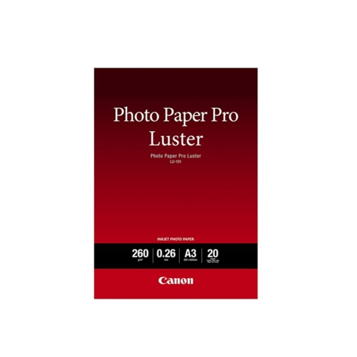 Canon Φωτογραφικό Χαρτί Pro Luster A3+ 260 g/m² 20 Φύλλα (6211B008) (CAN-LU101A3)