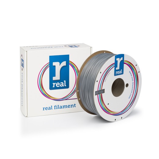 REAL ABS 3D Printer Filament - Silver - spool of 1Kg - 1.75mm (REALABSSILVER1000MM175)