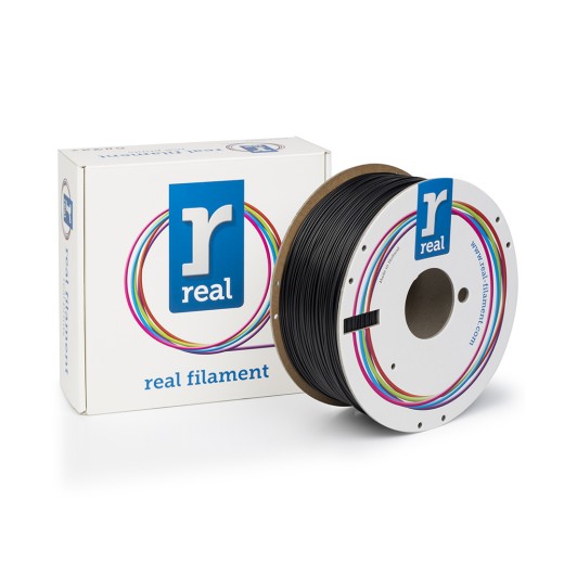 REAL ABS 3D Printer Filament - Black - spool of 1Kg - 1.75mm (REALABSBLACK1000MM175)