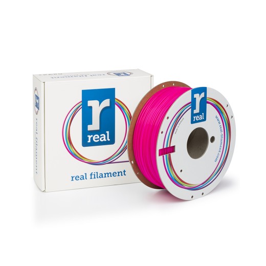 REAL PLA 3D Printer Filament - Fluorescent Pink - spool of 1Kg - 2.85mm (REALPLAFPINK1000MM285)