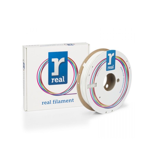 REAL PLA Matte 3D Printer Filament - White - spool of 0.5Kg - 1.75mm (REALPLAMATTEWHITE500MM175)