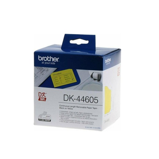 Brother P-touch Label Yellow 30.5m x 62mm (DK44605) (BRODK44605)