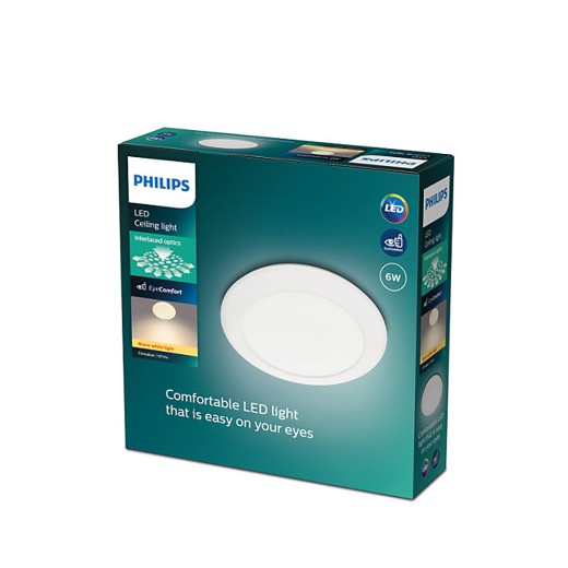 Philips myLiving Cinnabar White Ceiling Lamp (6W) (LPH02054) (PHILPH02054)