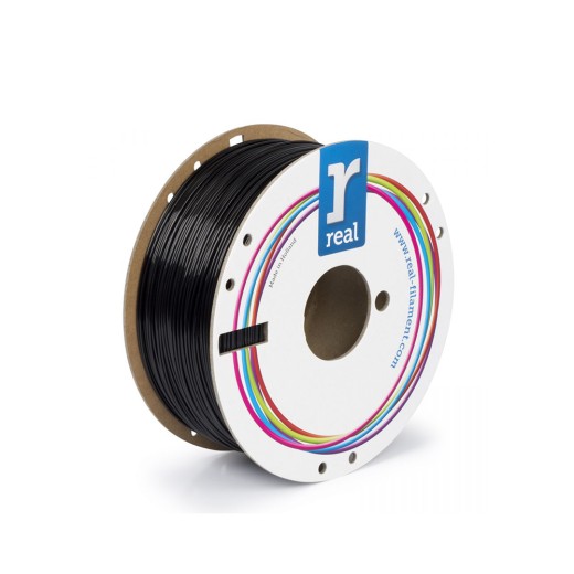 REAL PETG 3D Printer Filament - Black - spool of 1Kg - 1.75mm (REALPETGRBLACK1000MM175)