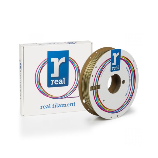 REAL PLA Sparkle 3D Printer Filament - Sparkle Gold Medal - spool of 0.5Kg – 2.85mm (REALPLASPRKGOLD500MM285)