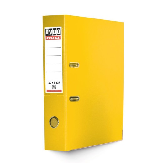 Typotrust Κίτρινο Κλασέρ από Χαρτόνι με Πλαστική Επένδυση 8/32 (KP832-05) (TYPKP832-05)