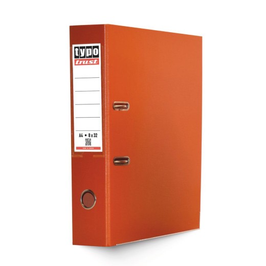 Typotrust Πορτοκαλί Κλασέρ από Χαρτόνι με Πλαστική Επένδυση 8/32 (KP832-06) (TYPKP832-06)