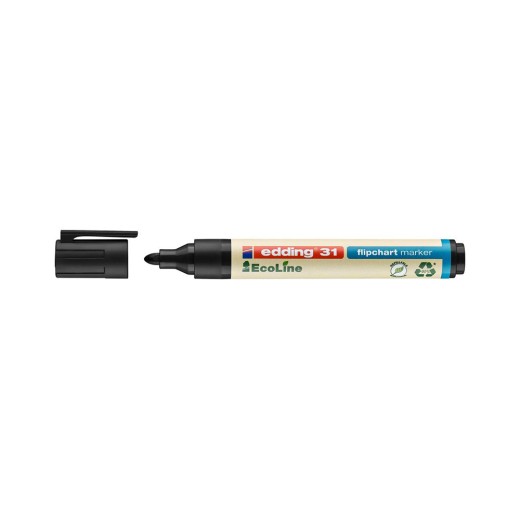 Edding 31 EcoLine Flipchart Marker Black (4-31001) (EDD4-31001)