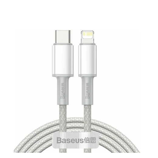 Baseus High Density Braided USB-C to Lightning Cable 20W Λευκό 2m (CATLGD-A02) (BASCATLGDA02)