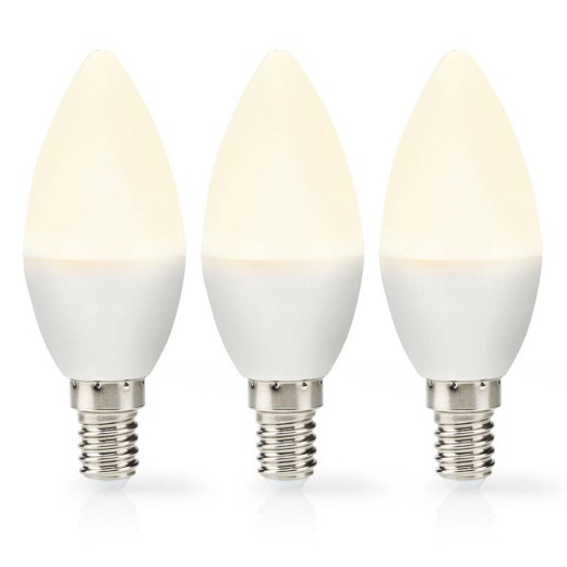 Nedis Λάμπες LED για Ντουί E14 Θερμό Λευκό 470lm 3τμχ (LBE14C352P3) (NEDLBE14C352P3)