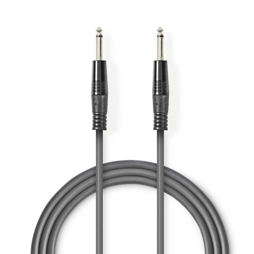 Nedis Cable 6.3mm male - 6.3mm male 3m (COTH23000GY30) (NEDCOTH23000GY30)
