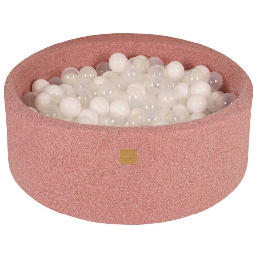 MeowBaby Boucle White Round Ball Pit 90x30cm with balls (BOUR03007) (MEBBOUR03007)