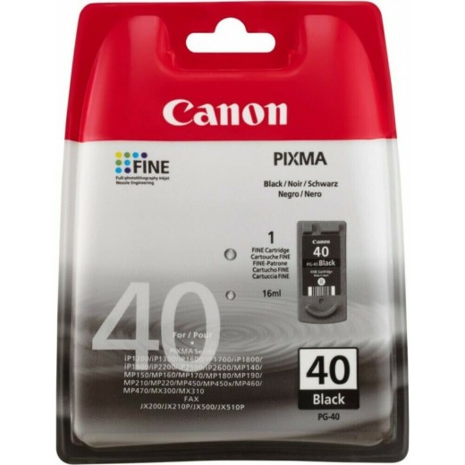 Canon Μελάνι Inkjet PG-40 Black Blister Pack (0615B042) (CANPG-40BLP)