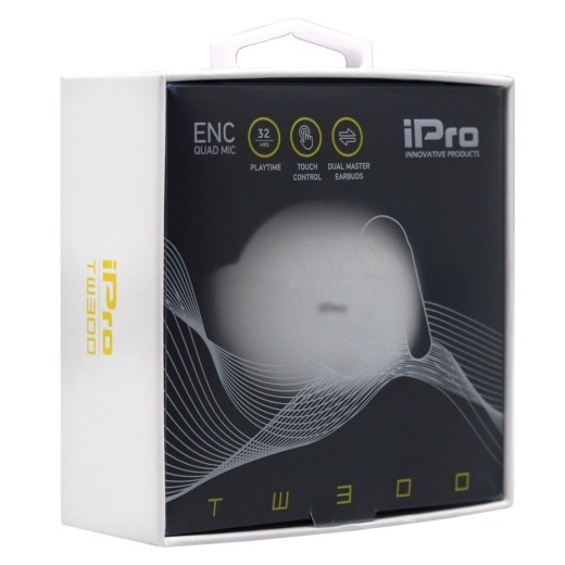 iPro True Wireless Bluetooth Earphones TW300 White (010701-0258) (IPRO010701-0258)