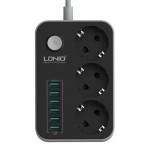 LDNIO ΠΟΛΥΜΠΡΙΖΟ SE3631 3 ΘΕΣΕΩΝ + 6 ΘΥΡΕΣ USB