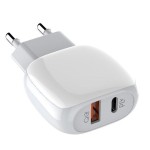 LDNIO A2313C ΦΟΡΤΙΣΤΗΣ QC3.0 + PD 18W ΜΕ ΚΑΛΩΔΙΟ LIGHTNING 1M