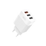 XO L72 ΦΟΡΤΙΣΤΗΣ QC3.0+2.1A, 3 ΘΥΡΕΣ ΜΕ ΚΑΛΩΔΙΟ TYPE-C, 18W