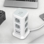 TESSAN TPS01 ΠΟΛΥΜΠΡΙΖΟ ΔΑΠΕΔΟΥ 11 ΘΕΣΕΩΝ, 3 USB, ΓΚΡΙ/ΛΕΥΚΟ