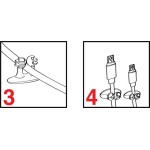 GEMBIRD CC01 ΑΥΤΟΚΟΛΛΗΤΟ ΚΛΙΚ ΣΤΕΡΕΩΣΗΣ ΚΑΛΩΔΙΩΝ, 8τεμ