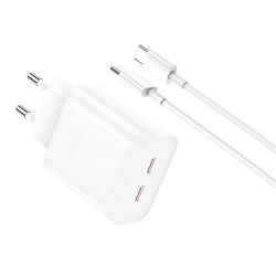 XO L105 ΦΟΡΤΙΣΤΗΣ, 35W, 2 ΘΥΡΕΣ PD, ΜΕ ΚΑΛΩΔΙΟ TYPE-C, ΛΕΥΚΟΣ (NB-Q190A)