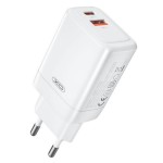 XO CE16 ΦΟΡΤΙΣΤΗΣ 45W GAΝ NITRIDE 1 ΘΥΡΑ USB + 1 ΘΥΡΑ PD, ΛΕΥΚΟΣ