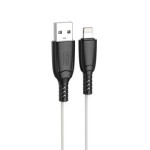 XO NB245 ΚΑΛΩΔΙΟ ΦΟΡΤΙΣΗΣ ΣΙΛΙΚΟΝΗΣ SULUO SERIES LIGHTNING, 1M, ΛΕΥΚΟ