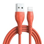 XO NB240 ΚΑΛΩΔΙΟ ΦΟΡΤΙΣΗΣ FOOTBALL LIGHTNING 2.4A SOFT RUBBER, ΠΟΡΤΟΚΑΛΙ