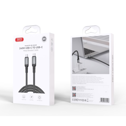XO NB Q264B ΚΑΛΩΔΙΟ ΦΟΡΤΙΣΗΣ TYPE-C ΣΕ TYPE-C 240W, 2m