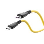 XO NB-Q246B SULUO SERIES ΚΑΛΩΔΙΟ ΦΟΡΤΙΣΗΣ ΣΙΛΙΚΟΝΗΣ PD TYPE-C ΣΕ TYPE-C, 1m, 60W, ΚΙΤΡΙΝΟ