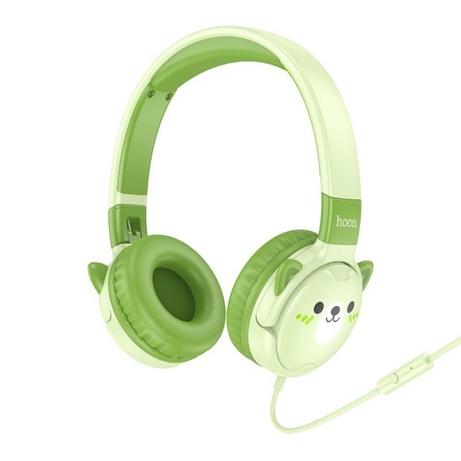 HOCO W61 VOICE WIRED HEADPHONES, EMERALD GREEN