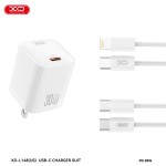 XO L148 ΦΟΡΤΙΣΤΗΣ PD30W, 1 ΘΥΡΑ TYPE-C ΜΕ ΚΑΛΩΔΙΟ LIGHTNING, ΛΕΥΚΟΣ