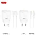 XO L141 ΦΟΡΤΙΣΤΗΣ 20W, 1 ΘΥΡΑ TYPE-C ΜΕ ΚΑΛΩΔΙΟ PD ΣΕ LIGHTNING, ΛΕΥΚΟΣ