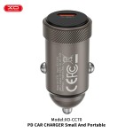 XO CC70 MINI METAL ΦΟΡΤΙΣΤΗΣ ΑΥΤΟΚΙΝΗΤΟΥ, PD30W, 1 ΘΥΡΑ PD, ΜΑΥΡΟΣ