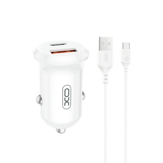 XO CC69 MINI SMART ΦΟΡΤΙΣΤΗΣ ΑΥΤΟΚΙΝΗΤΟΥ, 30W, 1 ΘΥΡΑ PD, 1 ΘΥΡΑ USB, ΜΕ ΚΑΛΩΔΙΟ TYPE-C ΛΕΥΚΟΣ XO CC69 MINI SMART ΦΟΡΤΙΣΤΗΣ ΑΥΤΟΚΙΝΗΤΟΥ, 30W, 1 ΘΥΡΑ PD, 1 ΘΥΡΑ USB, ΜΕ ΚΑΛΩΔΙΟ TYPE-C ΛΕΥΚΟΣ