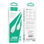 HOCO X93 ΚΑΛΩΔΙΟ ΦΟΡΤΙΣΗΣ ΚΑΙ ΔΕΔΟΜΕΝΩΝ FORCE, TYPE-C ΣΕ TYPE-C, 1m, 240W, ΛΕΥΚΟ