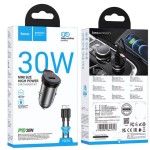 HOCO NZ16 ΦΟΡΤΙΣΤΗΣ ΑΥΤΟΚΙΝΗΤΟΥ, RIGOROUS PD30W, 1 ΘΥΡΑ , ΚΑΛΩΔΙΟ TYPE-C TO LIGHTNING, ΓΚΡΙ HOCO NZ16 ΦΟΡΤΙΣΤΗΣ ΑΥΤΟΚΙΝΗΤΟΥ, RIGOROUS PD30W, 1 ΘΥΡΑ , ΚΑΛΩΔΙΟ TYPE-C TO LIGHTNING, ΓΚΡΙ