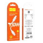 HOCO X96 ΚΑΛΩΔΙΟ ΦΟΡΤΙΣΗΣ HYPER PD ΣΕ TYPE-C, 100W, 1m, ΛΕΥΚΟ