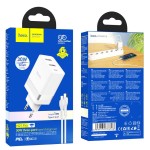 HOCO N21 PRO TOURER PD30W (2A1C) ΦΟΡΤΙΣΤΗΣ, 3 ΘΥΡΕΣ, ΛΕΥΚΟ, ΚΑΛΩΔΙΟ TYPE-C ΣΕ LIGHTNING HOCO N21 PRO TOURER PD30W (2A1C) ΦΟΡΤΙΣΤΗΣ, 3 ΘΥΡΕΣ, ΛΕΥΚΟ, ΚΑΛΩΔΙΟ TYPE-C ΣΕ LIGHTNING