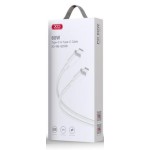 XO NB-Q250B PD 60W TYPE-C ΣΕ TYPE-C PVC SHINY COLORFUL FAST CHARGING CABLE ΛΕΥΚΟ