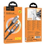 HOCO U144 ΚΑΛΩΔΙΟ ΦΟΡΤΙΣΗΣ TYPE-C TO TYPE-C, 1.2M, ΜΑΥΡΟ