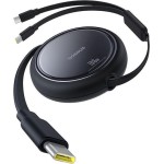 BASEUS BRIGHT MIRROR SERIES ΚΑΛΩΔΙΟ ΓΡΗΓΟΡΗΣ ΦΟΡΤΙΣΗΣ, 2 x TYPE-C, 1m, 100W, ΜΑΥΡΟ