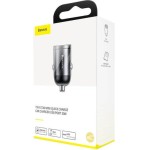 BASEUS TINY STAR MINI, ΦΟΡΤΙΣΤΗΣ ΑΥΤΟΚΙΝΗΤΟΥ ΓΡΗΓΟΡΗΣ ΦΟΡΤΙΣΗΣ, 1 ΘΥΡΑ, 30W, ΓΚΡΙ