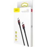 BASEUS CAFULE ΚΑΛΩΔΙΟ ΦΟΡΤΙΣΗΣ, PD 2.0 TYPE-C, 3A, 2M, ΚΟΚΚΙΝΟ, ΜΑΥΡΟ