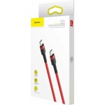 BASEUS CAFULE, ΚΑΛΩΔΙΟ ΦΟΡΤΙΣΗΣ, TYPE-C ΣΕ TYPE-C, 2m, 60W, ΚΟΚΚΙΝΟ